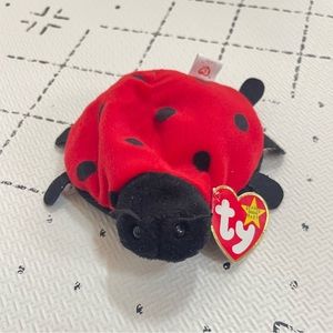 Lucky the Ladybug Ty Beanie baby 🐞 pvc pellets, 90s nostalgia, 90s toys